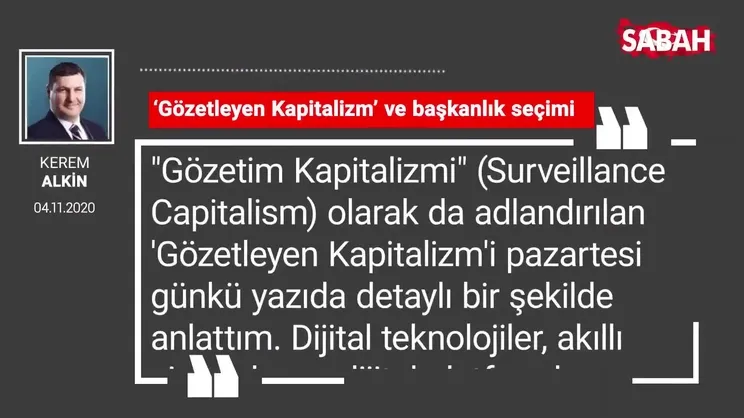 Kerem Alkin | ‘Gözetleyen Kapitalizm’ ve başkanlık seçimi