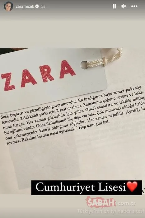Şarkıcı Zara’nın 17 yaş güzelliği! Lise yıllığını paylaşan Zara’ya yorum yağdı! Bakın arkadaşları şarkıcı Zara için ne demiş...