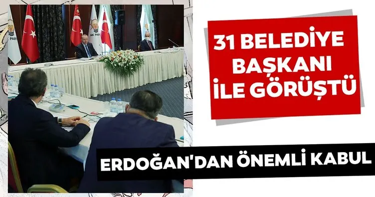 Başkan Erdoğan, AK Parti’ye yeni katılan belediye başkanları ile görüştü
