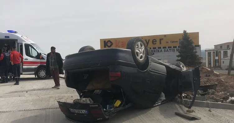 Kırıkkale’de metrelerce savrulan araçtaki 4 kişi yaralandı