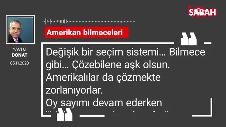 Yavuz Donat 'Amerikan bilmeceleri'