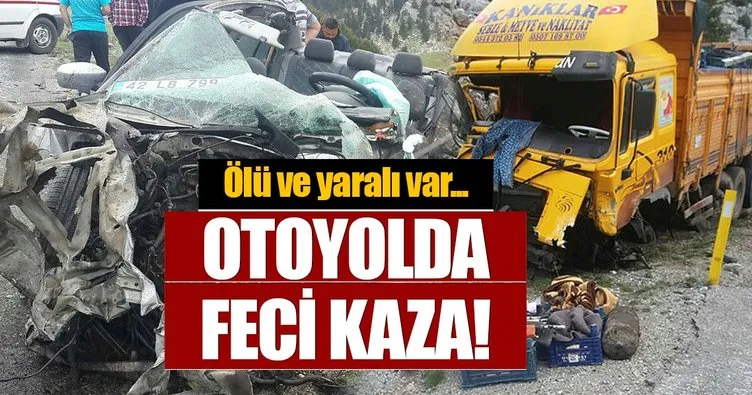 Akseki-Seydişehir yolunda feci kaza: 1 ölü, 1 yaralı