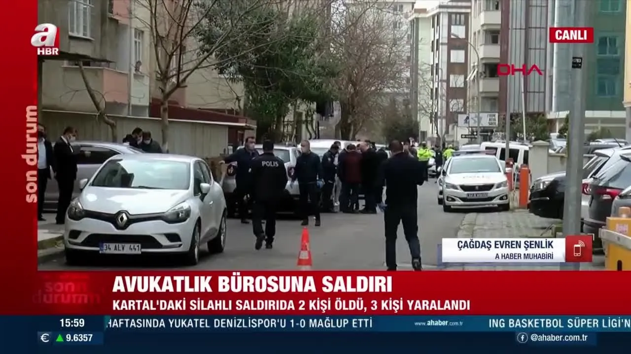 son dakika istanbul kartal da avukatlik burosuna silahli saldiri 2 olu olay yerinden ilk goruntuler videosunu izle son dakika haberleri