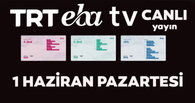 TRT EBA TV izle! 1 Haziran 2020 Pazartesi ’Uzaktan Eğitim’ Ortaokul, İlkokul, Lise kanalları canlı yayın | Video
