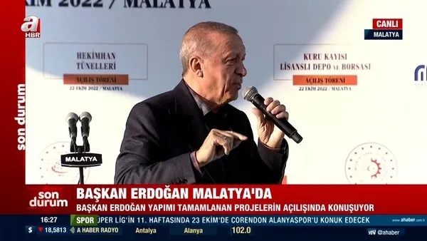 Cumhurbaşkanı Erdoğan Malatya’da toplu açılış töreninde önemli açıklamalarda  bulundu