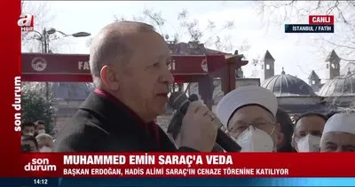 Hadis alimi Muhammed Emin Saraç son yolculuğuna uğurlandı. Başkan Erdoğan törende konuştu | Video