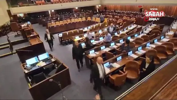 İsrail meclisindeki oturum siren sesleriyle bölündü