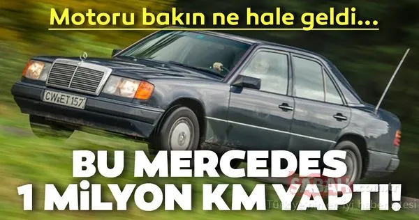 Mercedes 200 D ile 1 milyon km yaptı! Mercedes'in motoru bakın ne hale geldi...