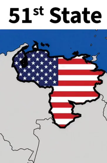 Venezuela haritasını ABD bayrağıyla paylaştı