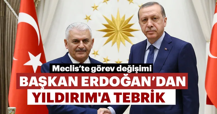 BaÅkan ErdoÄan Binali Yıldırım'ı tebrik etti
