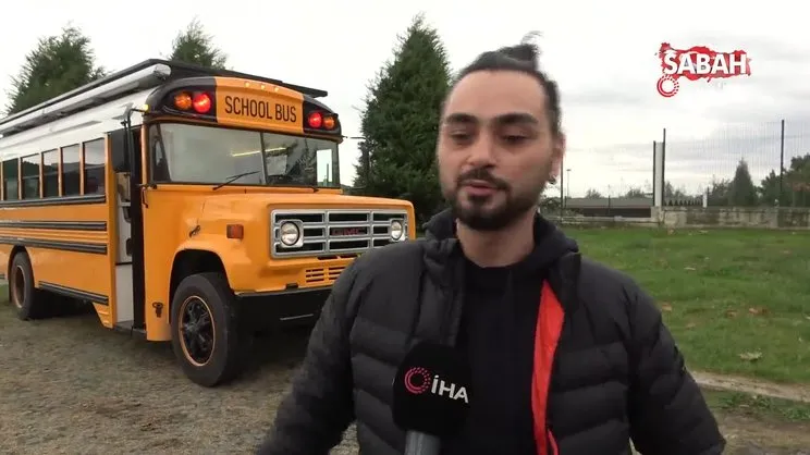 700 bin TL harcadığı hayalindeki ‘School Bus’ ile dünya turuna çıkıyor | Video