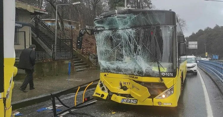 Sarıyer’de 2 İETT otobüsü çarpıştı! Yaralılar var