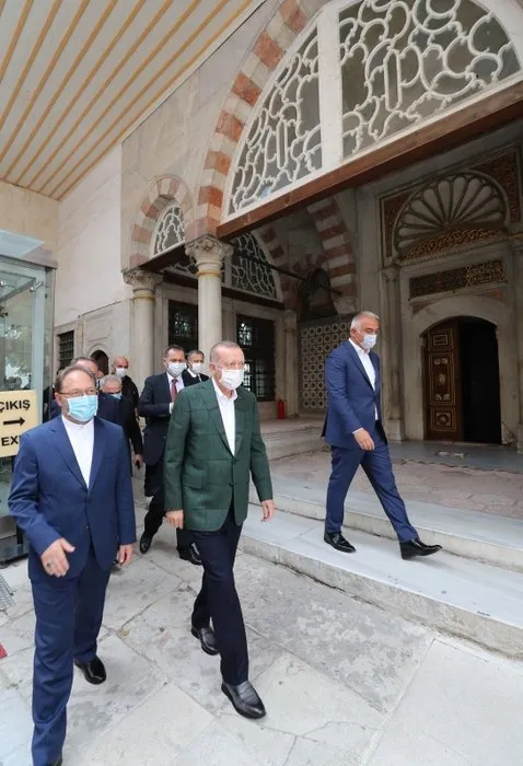 Son dakika: Başkan Erdoğan Ayasofya'da incelemelerde bulundu