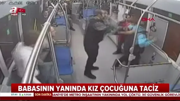 Antalya'da halk otobüsünde babasının yanında kız çocuğuna taciz! Kızına yapılan tacizi gören baba sapığa böyle saldırdı...