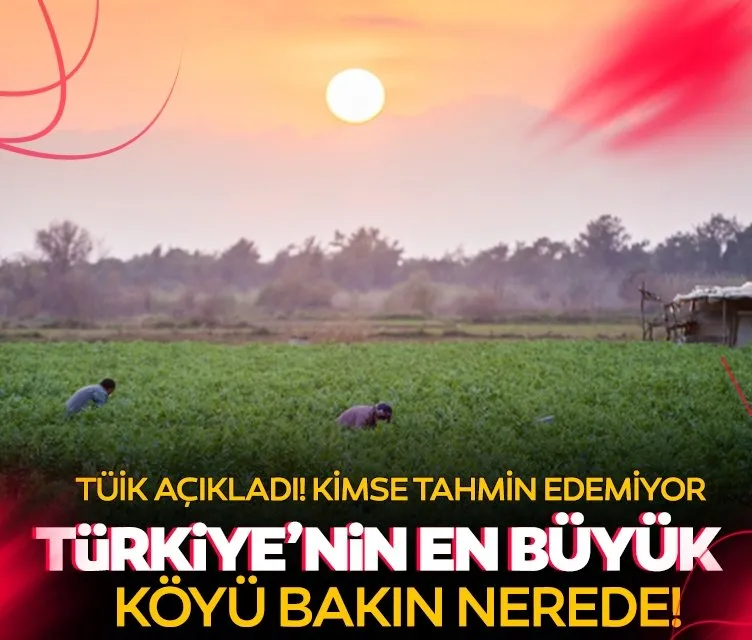 TÜİK açıkladı! Türkiye’nin en büyük köyü bakın nerede! Listenin ilk sırasını kimse tahmin edemiyor...