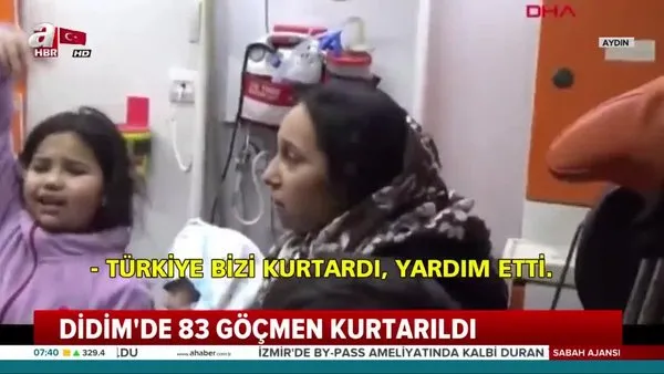 Didim'de 83 göçmen Türk Sahil Güvenliği tarafından kurtarıldı! | Video