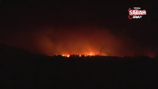 Yunanistan'daki yangın Edirne'nin sınır köylerine dayandı, alevler gökyüzünü kapladı | Video