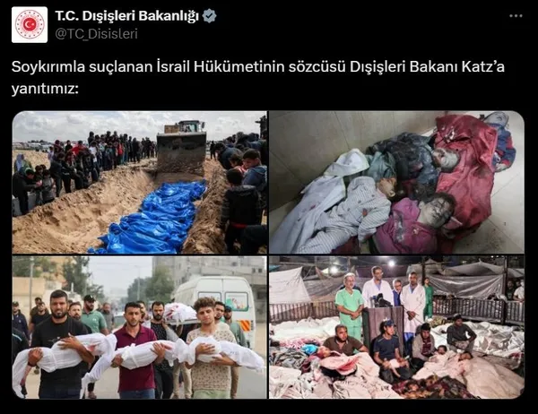 Dışişleri'nden soykırımcı İsrail'in bakanı Katz'a fotoğraflarla tarihi ders!