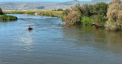 Kura Nehri’nde akıntıya kapılan çoban aranıyor #ardahan
