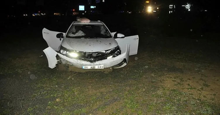 Konya’da otomobil kayganlaşan yolda devrildi: 4 yaralı