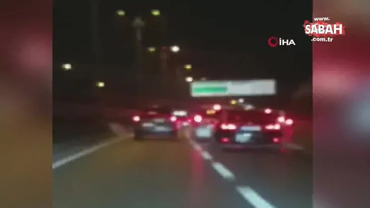 TEM Otoyolu’nda “makas” terörü kamerada | Video