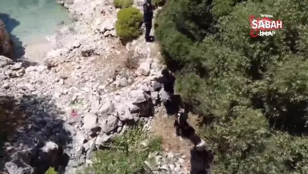 Dron ile tespit edilen 118 göçmen, jandarma ekiplerince kurtarıldı | Video