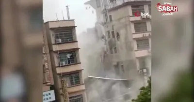 Çin’in Hunan eyaletinde bina çöktü | Video