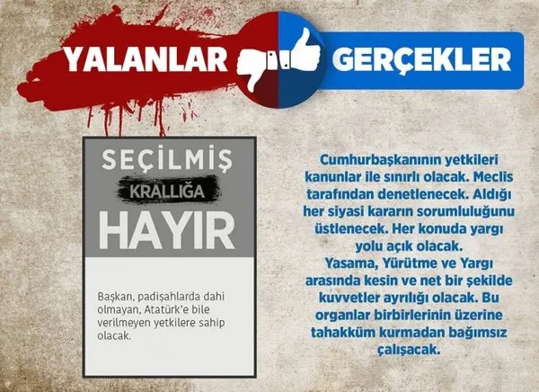 Cumhurbaşkanlığı Sistemi hakkında 20 yalan 20 gerçek
