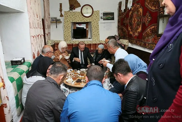 Cumhurbaşkanı Erdoğan, iftarını o aileyle beraber açtı