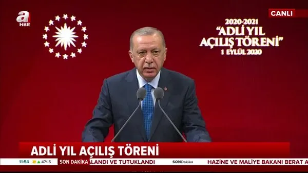 Son dakika | Cumhurbaşkanı Erdoğan 2020-2021 adli yılı açılış töreninde önemli açıklamalarda bulundu | Video
