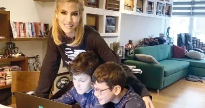 TRT EBA TV eğitime başladı evler okula döndü! Ünlü isimler de çocuklarıyla ders başı yaptı...