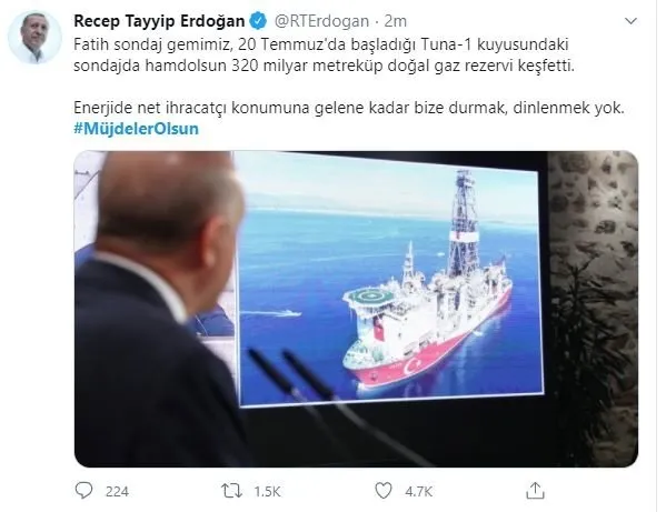 Türkiye’nin tarihi günü: Karadeniz’de doğalgaz keşfedildi