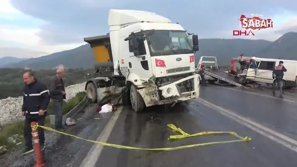 Aydın'da feci kaza! TIR, minibüs ve otomobile çarptı: 1 ölü, 3 ağır yaralı | Video