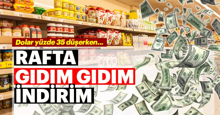 Rafta gıdım gıdım indirim