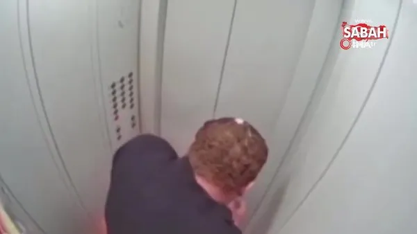 Asansörde çakmakla antifrizi test eden adam alevler içinde kaldı | Video