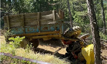 Kütahya'da traktörün devrilmesi sonucu 1 kişi öldü #kutahya