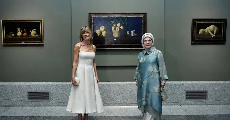 Emine Erdoğan’dan İspanya Başbakanı’nın eşi Fernandez ile Prado Müzesi’ne ziyaret
