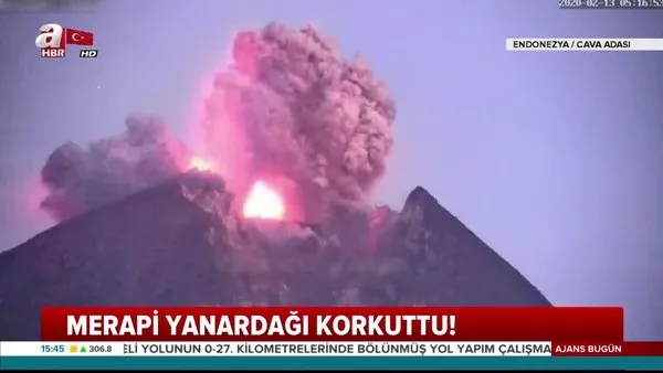 Endonezya'da yanardağ patladı! Patlama paniğe neden oldu