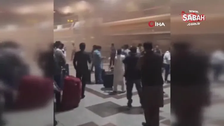 Pakistan’da havalimanında yangın paniği! | Video