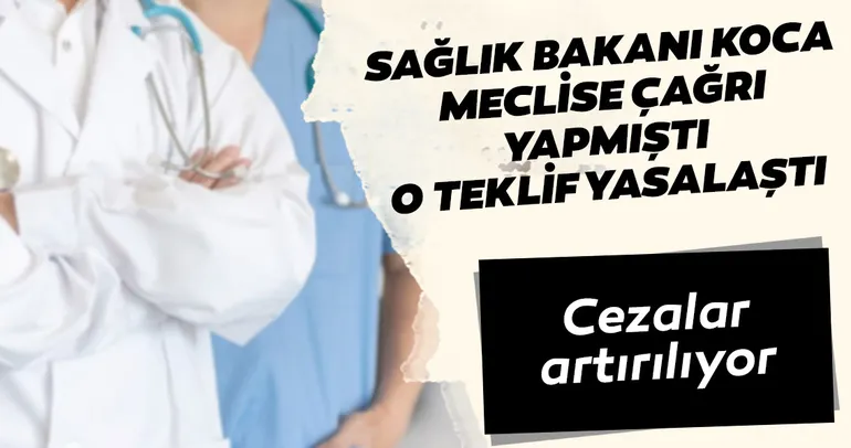 Son dakika: Sağlıkta şiddet düzenlemesi yasalaştı