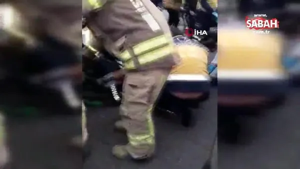 İstanbul Kadıköy'de araç içinde sıkışarak ağır yaralanan kadının kurtarılma anları kamerada | Video