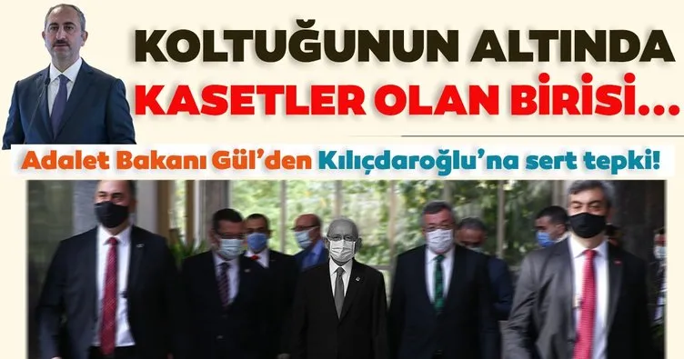 Adalet Bakanı Gül’den Kılıçdaroğlu’na yanıt! Koltuğunun altında kasetler olan birinin bizlere söyleyeceği sözlerin hiçbirini kabul etmiyoruz.