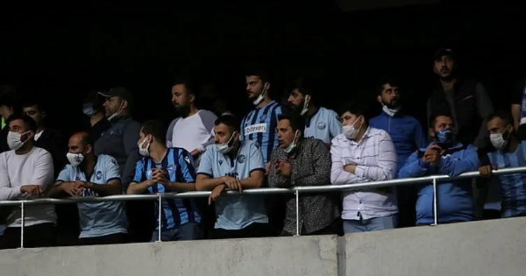 Adana Demirspor - Giresunspor maçına tribünler damga vurdu! Sokağa çıkma yasağına rağmen bu kareler...