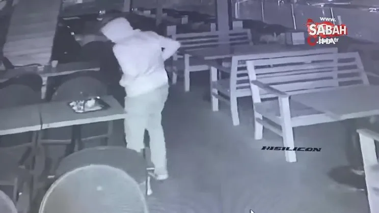 İstanbul'da bir garip olay: Önce masadaki yemeği yedi, ardından kamerayı kırdı | Video