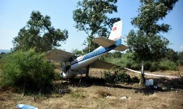Eğitim uçağı zorunlu iniş yaptı: 2 yaralı