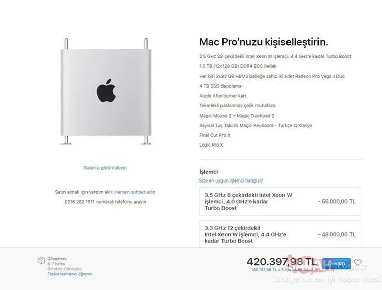 420 bin lira fiyata sahip Apple Mac Pro’nun özellikleri nedir?