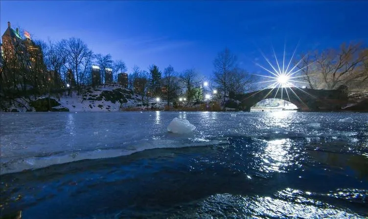Central Park’ın gölleri dondu