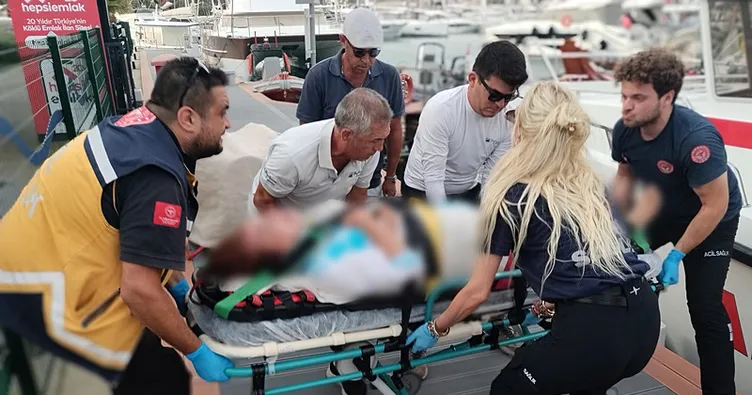 Muğla’da turist tekneden düştü!