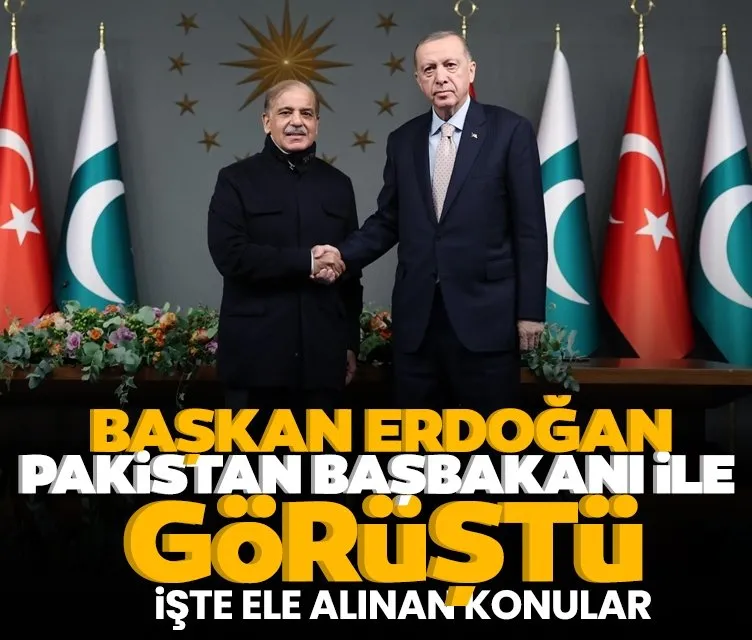 Başkan Erdoğan Pakistan Başbakanı Şahbaz Şerif ile görüştü: İşte ele alınan konular