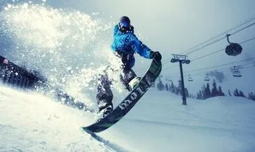 Erciyes Dağı’nda snowboard heyecanı